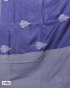 PRUSSIAN BLUE TUSSAR SILK SAREE