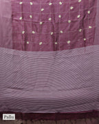 DARK MAHOGANY TUSSAR SILK SAREE