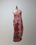 BRICK RED TUSSAR SILK SAREE