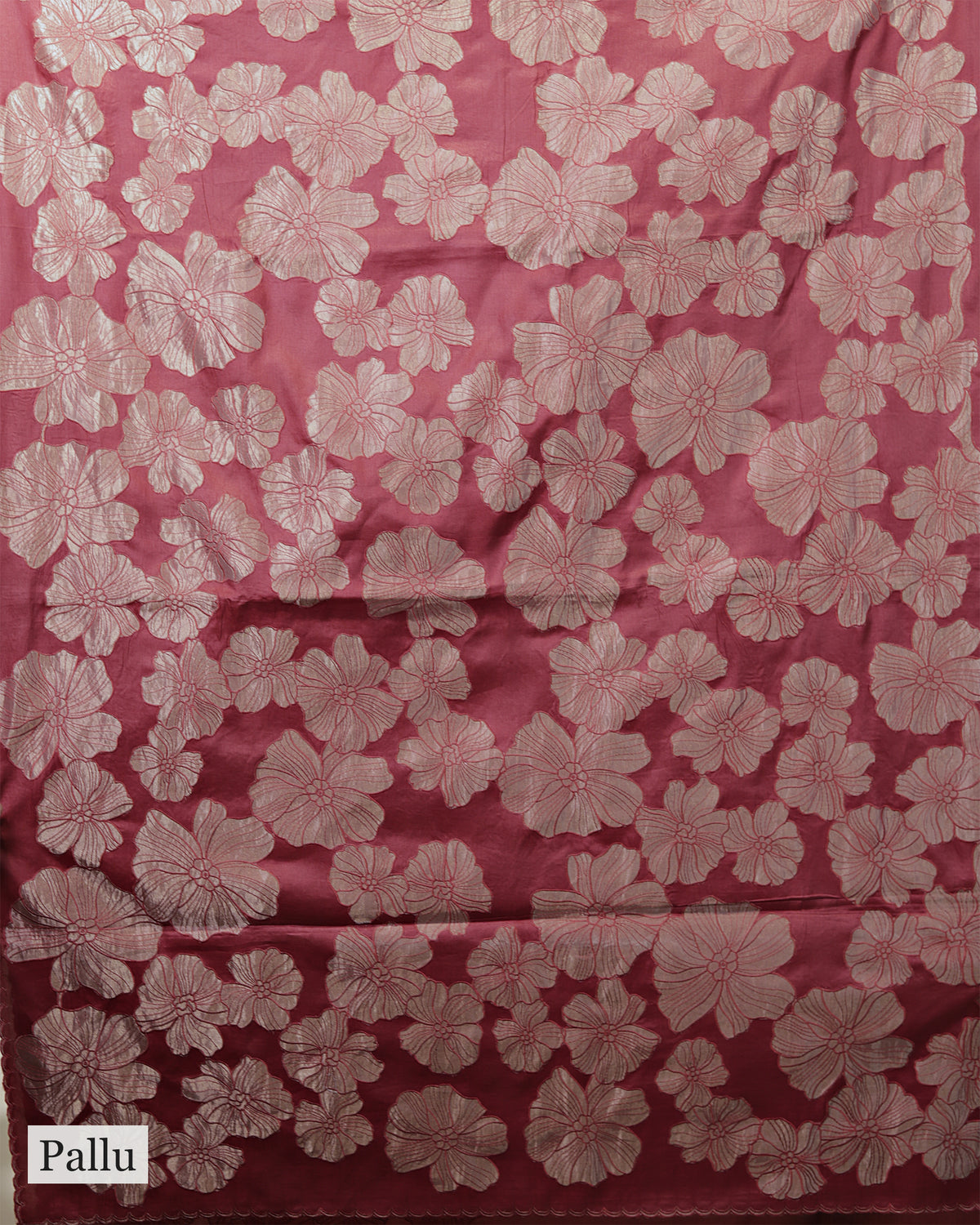 BRICK RED TUSSAR SILK SAREE