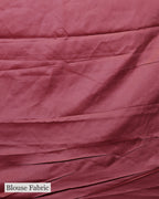 BRICK RED TUSSAR SILK SAREE