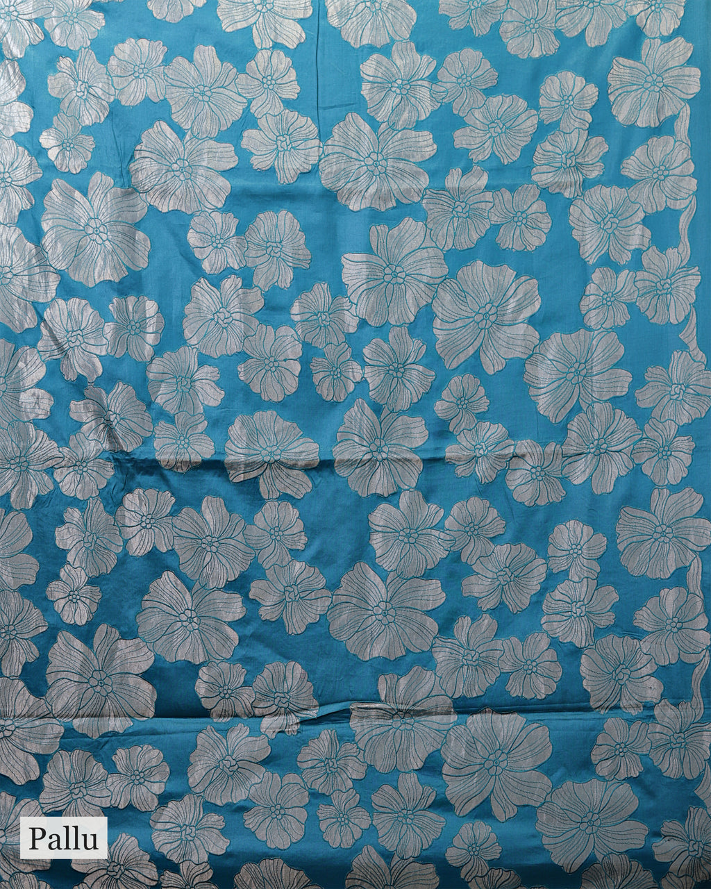 TEAL BLUE TUSSAR SILK SAREE