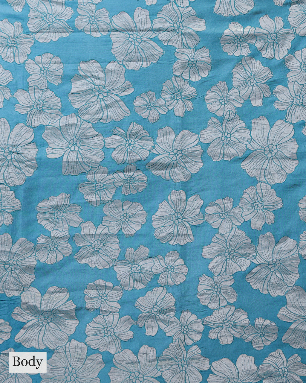 TEAL BLUE TUSSAR SILK SAREE