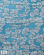 TEAL BLUE TUSSAR SILK SAREE