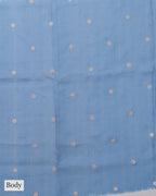 CERULEAN BLUE TUSSAR SILK SAREE