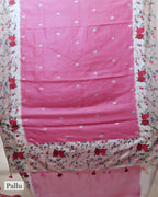 ROSE PINK TUSSAR SILK SAREE