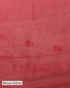 CRIMSON RED LEHERIYA ORGANZA SAREE