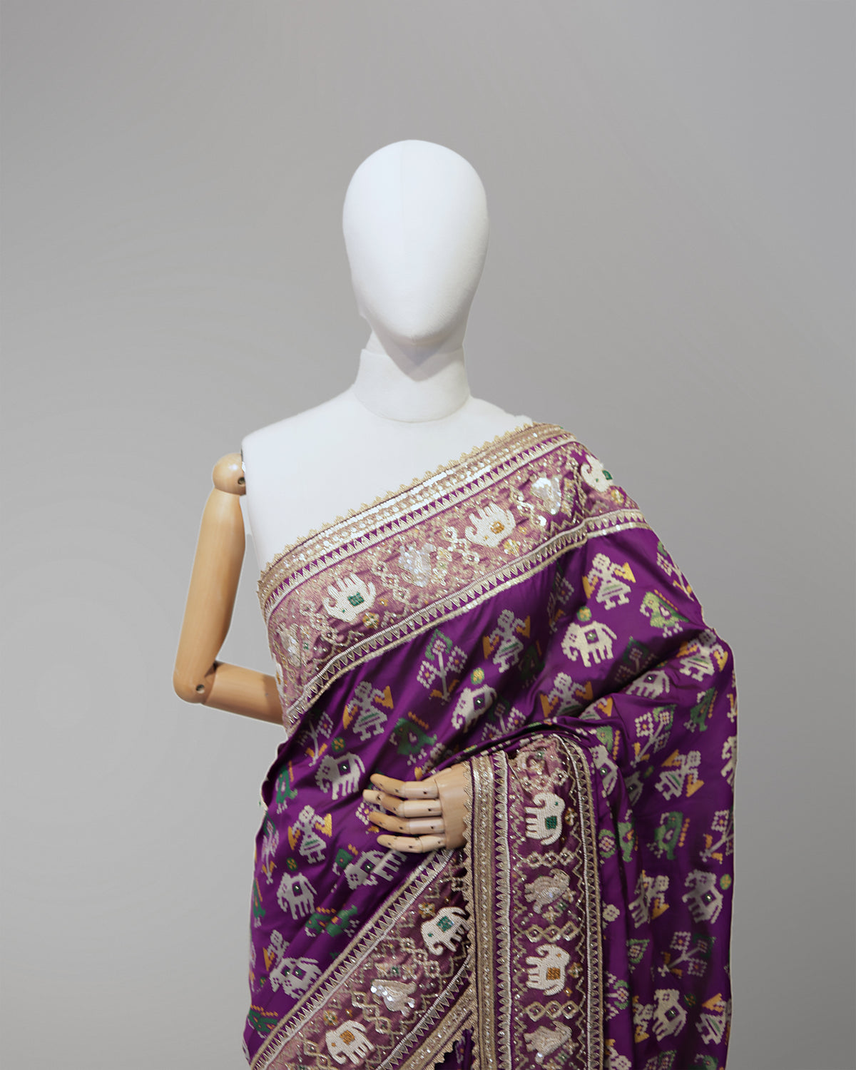 ROYAL PURPLE PATOLA BANARASI SILK SAREE