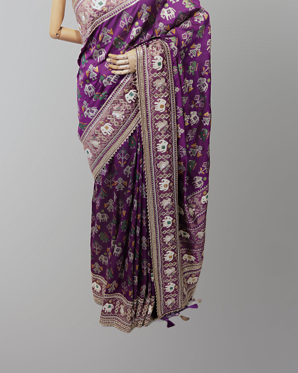 ROYAL PURPLE PATOLA BANARASI SILK SAREE
