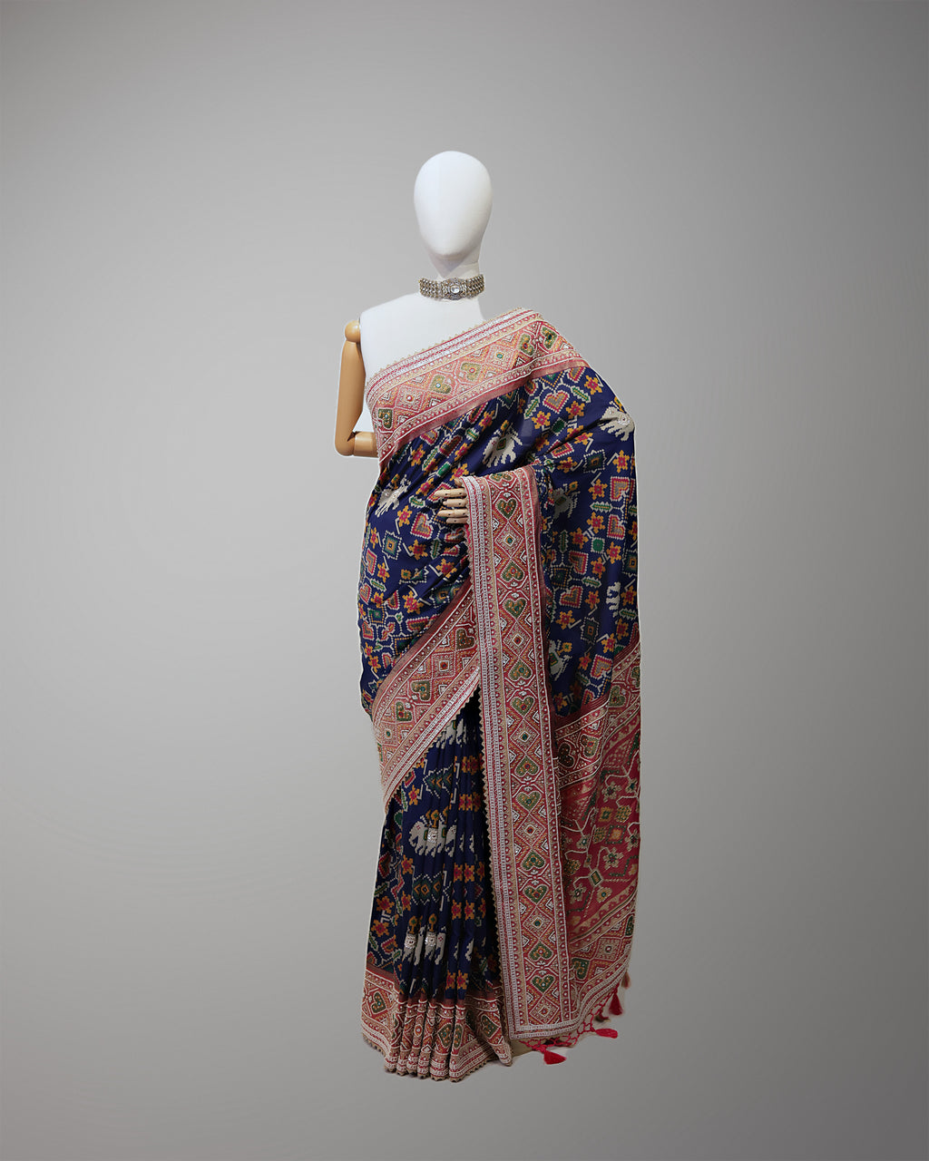NAVY BLUE PATOLA BANARASI SILK SAREE