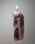 NAVY BLUE PATOLA BANARASI SILK SAREE