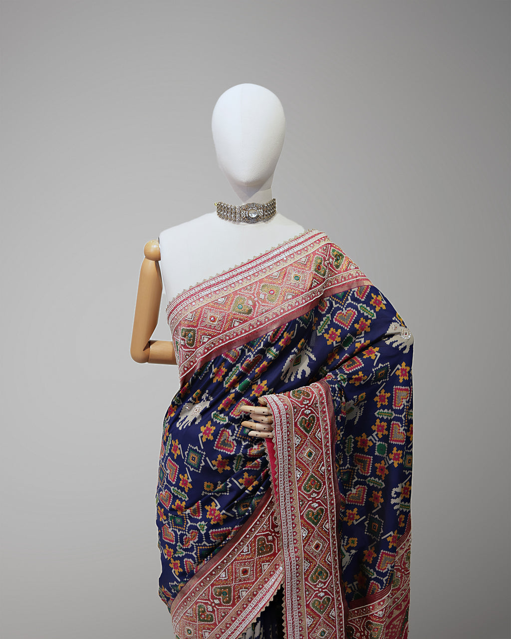 NAVY BLUE PATOLA BANARASI SILK SAREE