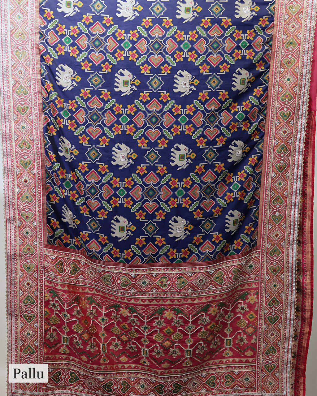 NAVY BLUE PATOLA BANARASI SILK SAREE