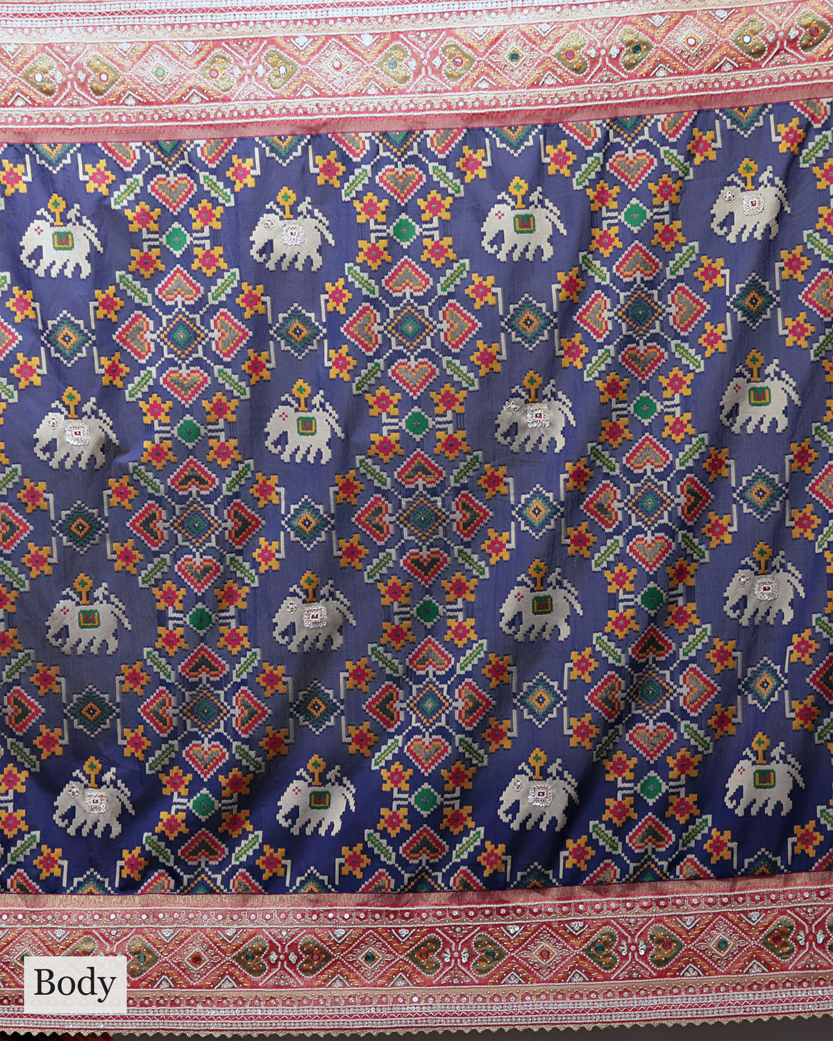 NAVY BLUE PATOLA BANARASI SILK SAREE