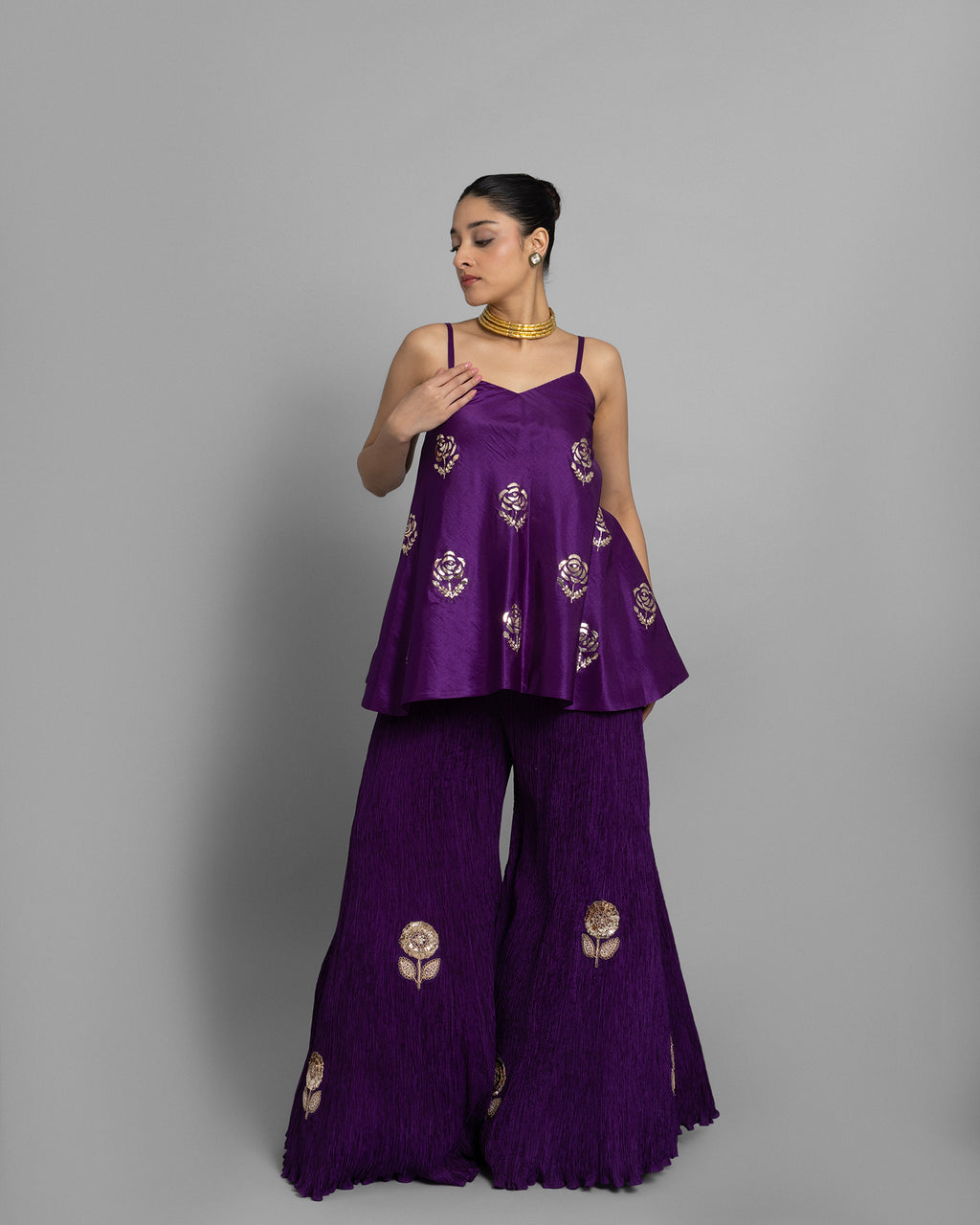 MUKAISH FLARED PALAZZO SET