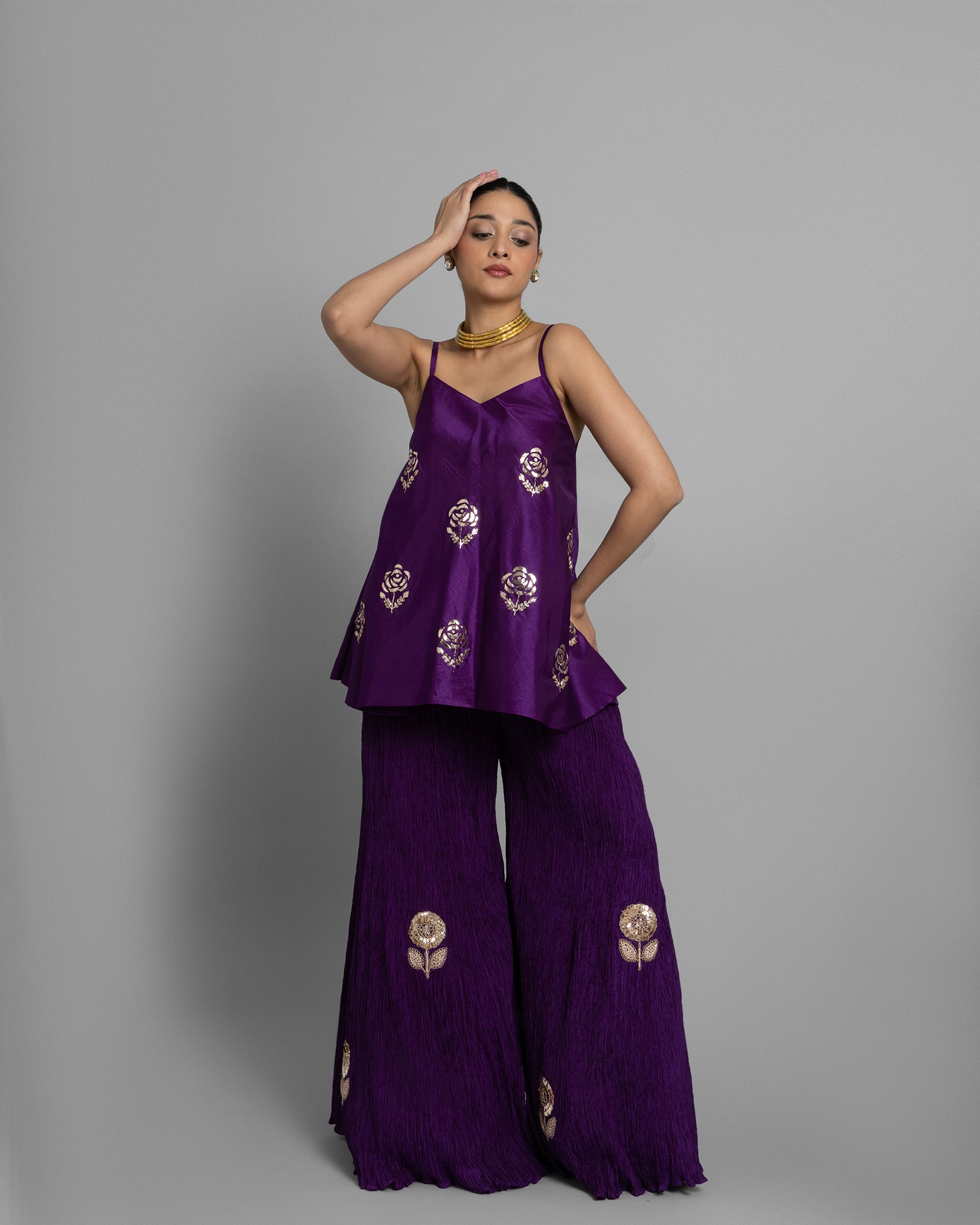 MUKAISH FLARED PALAZZO SET