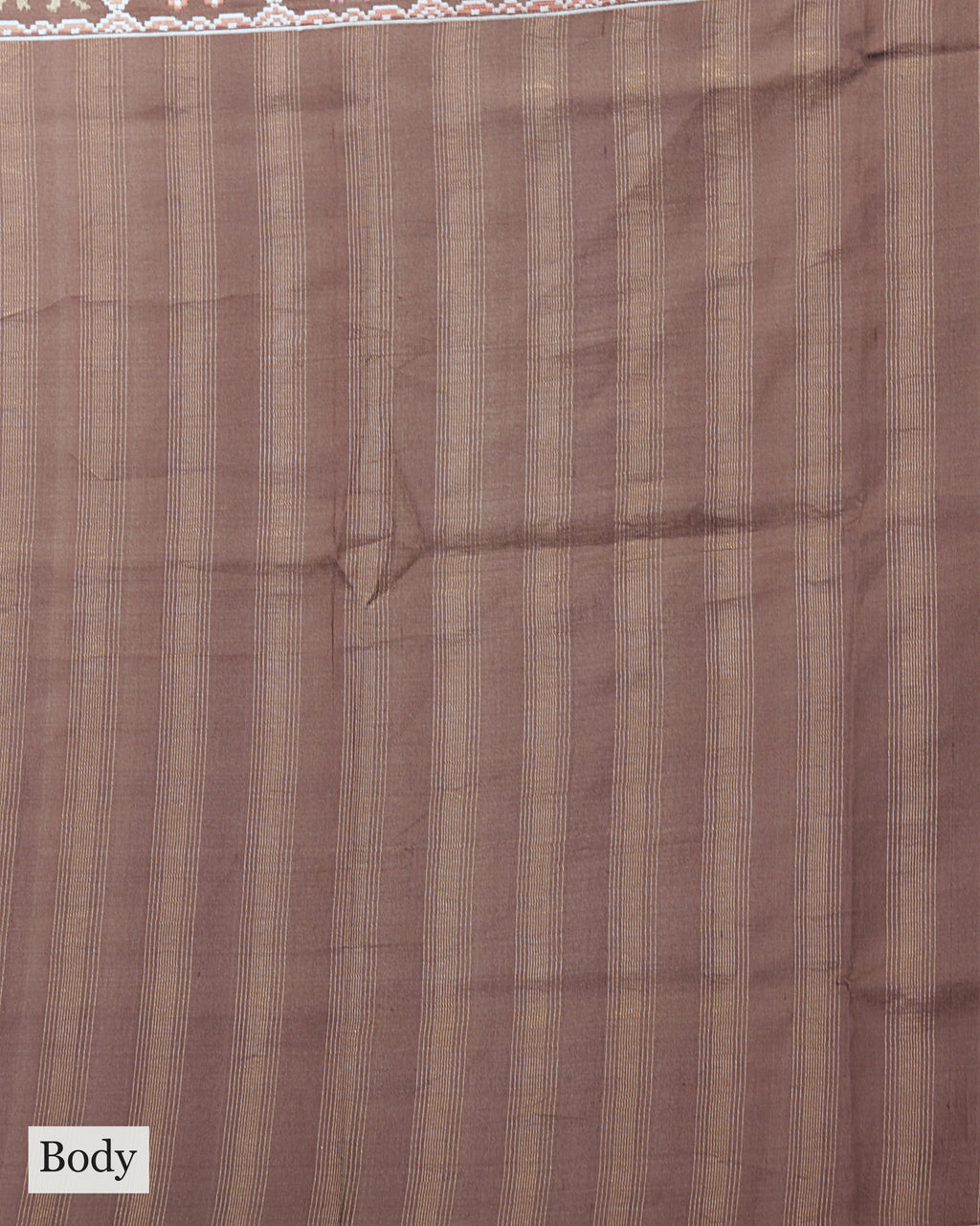 CHESTNUT BROWN TUSSAR SILK SAREE