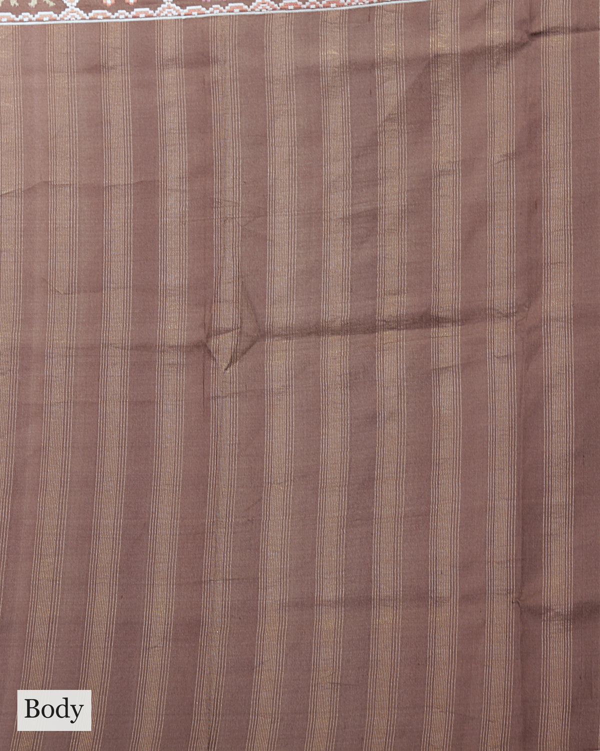 CHESTNUT BROWN TUSSAR SILK SAREE