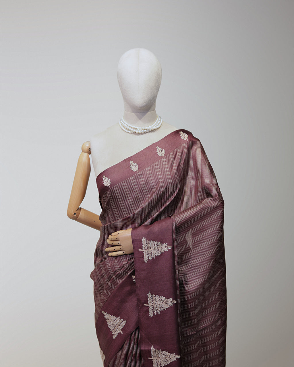 ESPRESSO BROWN TUSSAR SILK SAREE