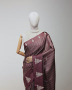 ESPRESSO BROWN TUSSAR SILK SAREE