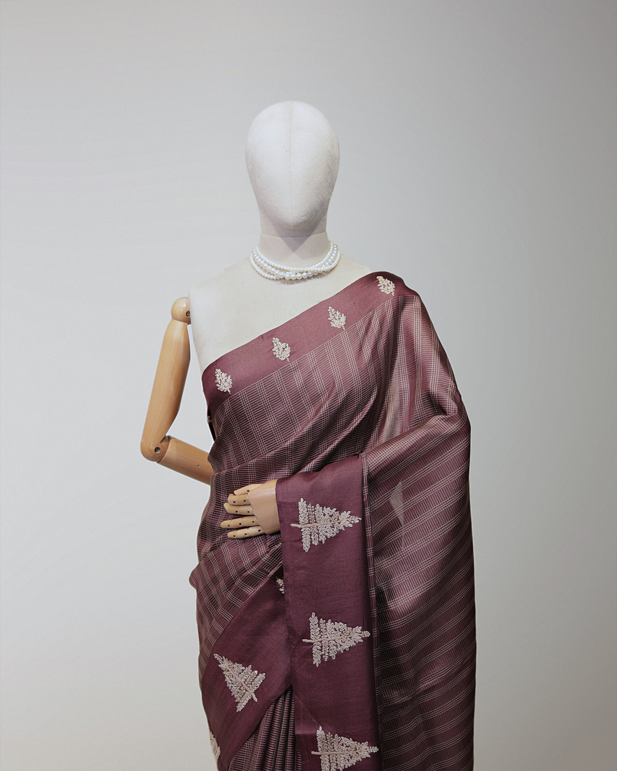 ESPRESSO BROWN TUSSAR SILK SAREE