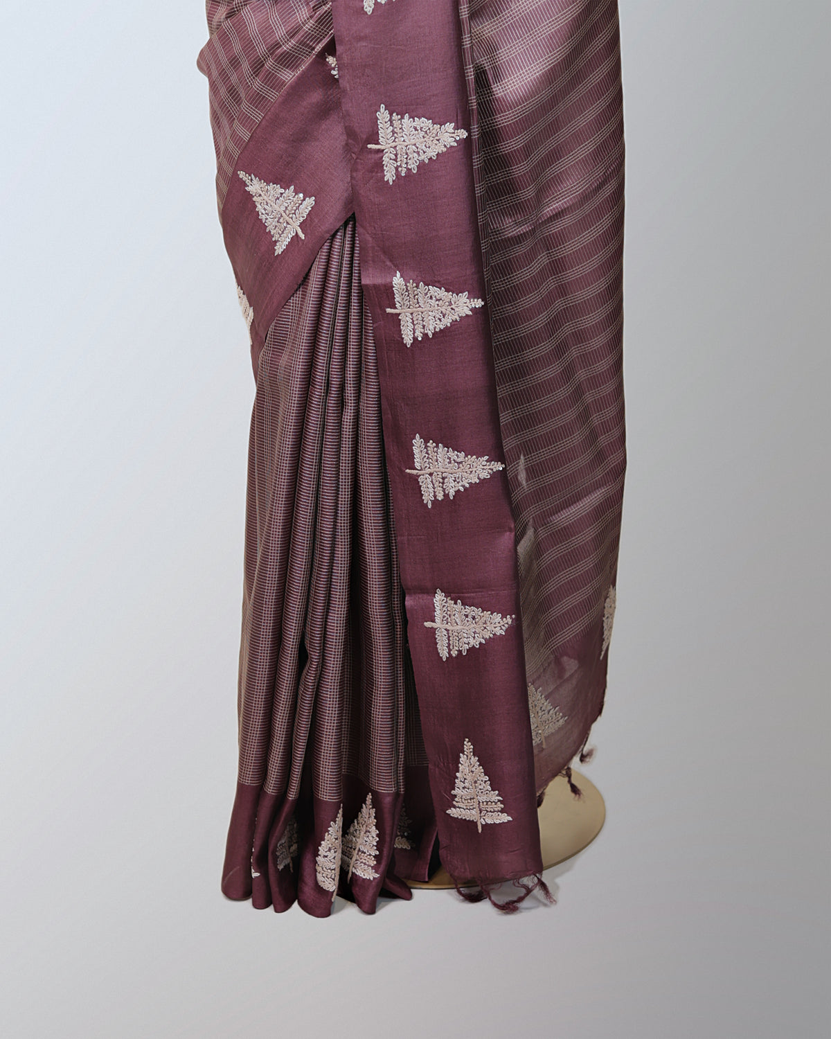 ESPRESSO BROWN TUSSAR SILK SAREE