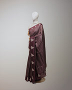 ESPRESSO BROWN TUSSAR SILK SAREE