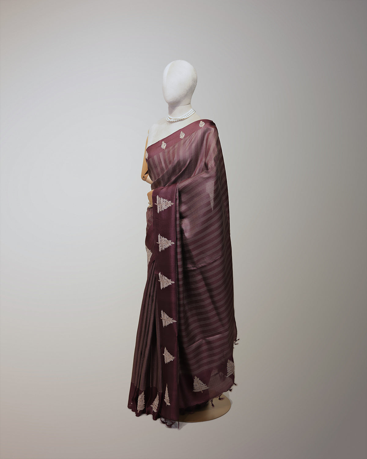 ESPRESSO BROWN TUSSAR SILK SAREE