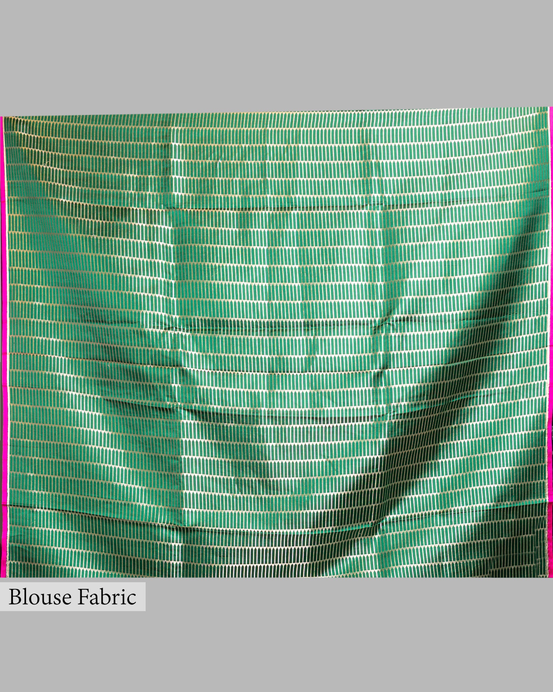 BOTTLE GREEN MASHRU SILK SAREE WITH CONTRAST BORDER