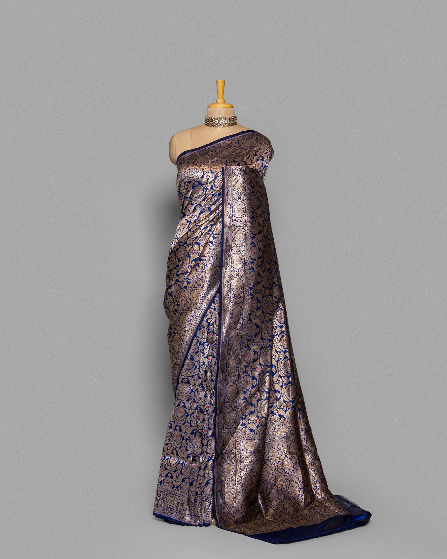 TINCHOI MEENAKARI WOVEN BANARASI SILK SAREE