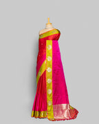 MASHRU SILK SAREE WITH CONTRAST BANARASI BORDER