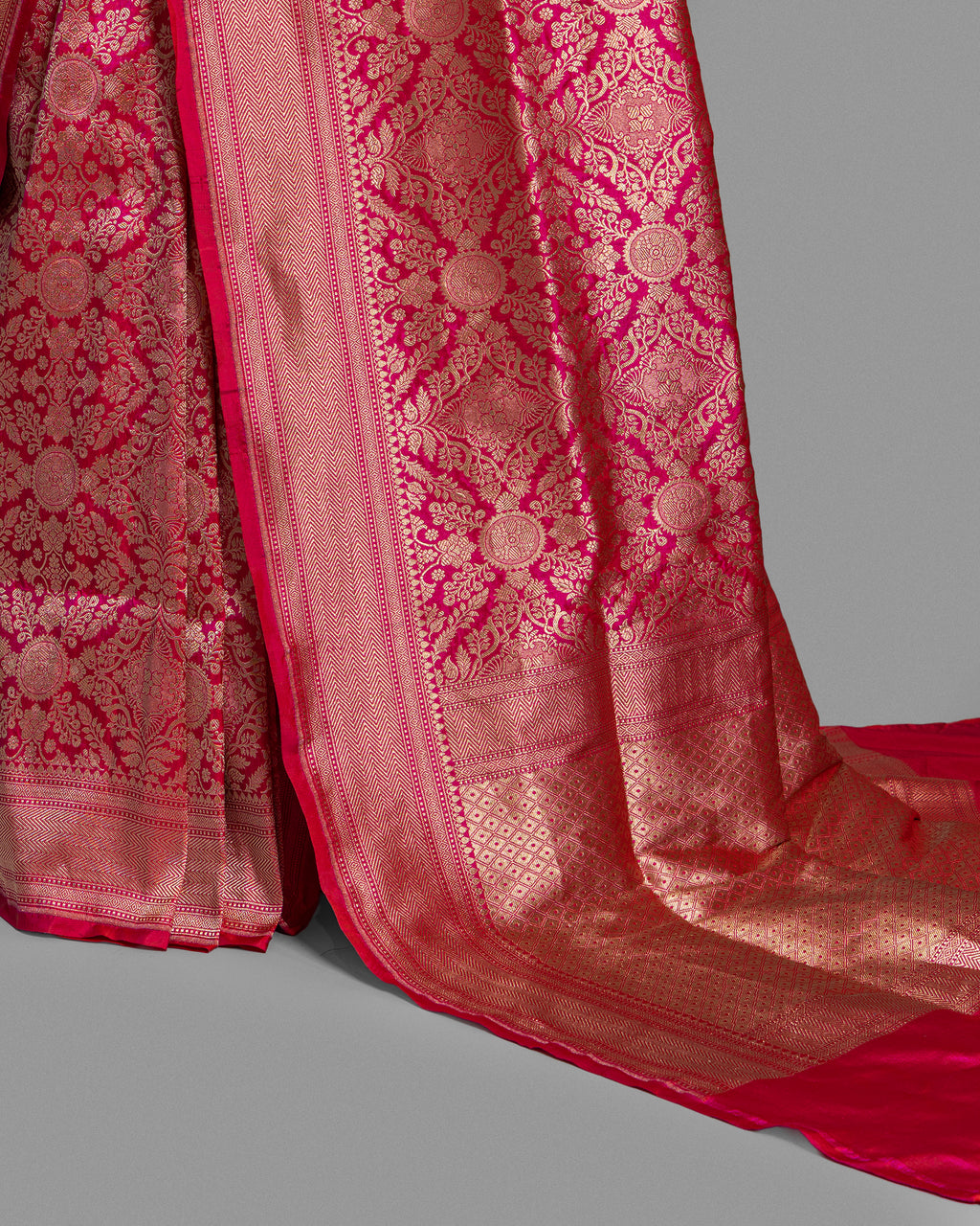 ROSE ZARI WOVEN BANARASI SILK SAREE