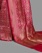ROSE ZARI WOVEN BANARASI SILK SAREE