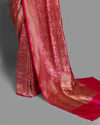 ROSE ZARI WOVEN BANARASI SILK SAREE