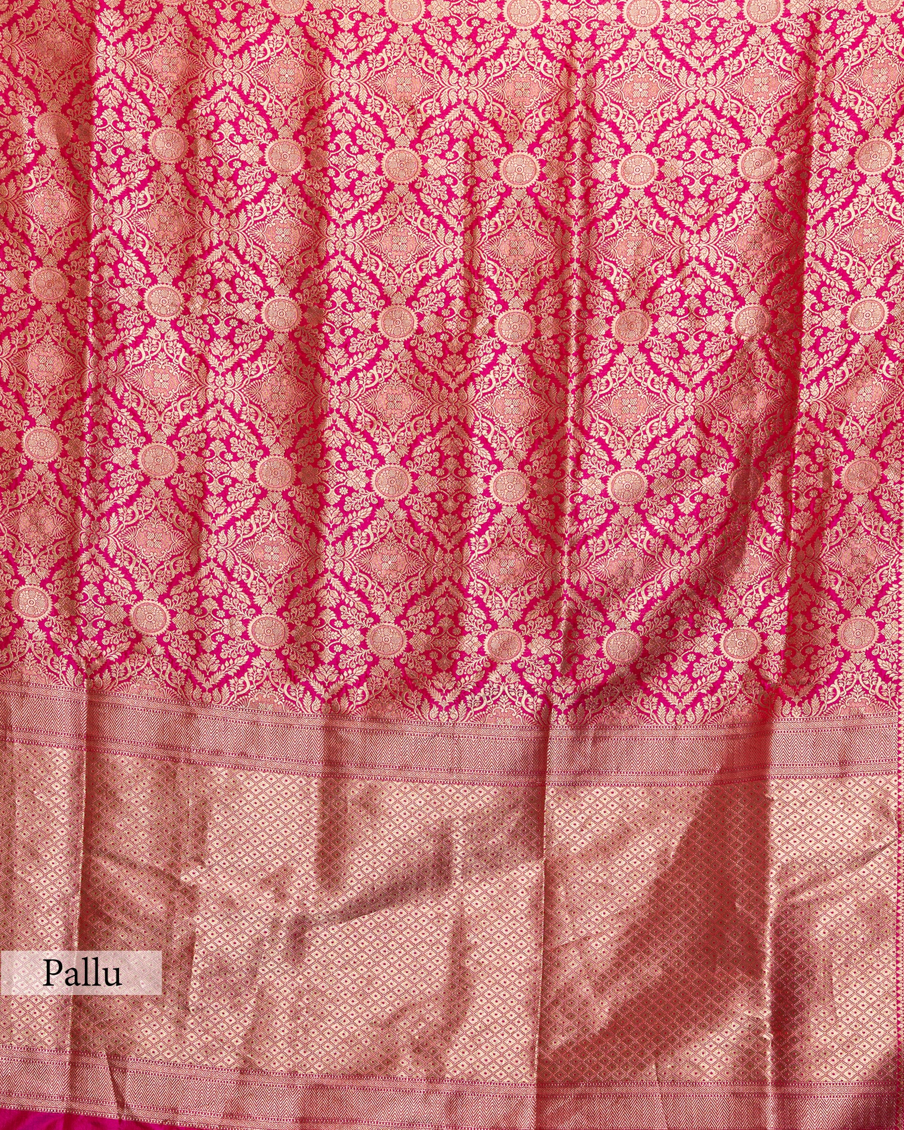 ROSE ZARI WOVEN BANARASI SILK SAREE
