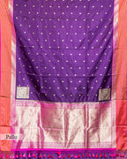 PURPLE MASHRU SILK SAREE WITH BANARASI BUTTI