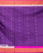 PURPLE MASHRU SILK SAREE WITH BANARASI BUTTI