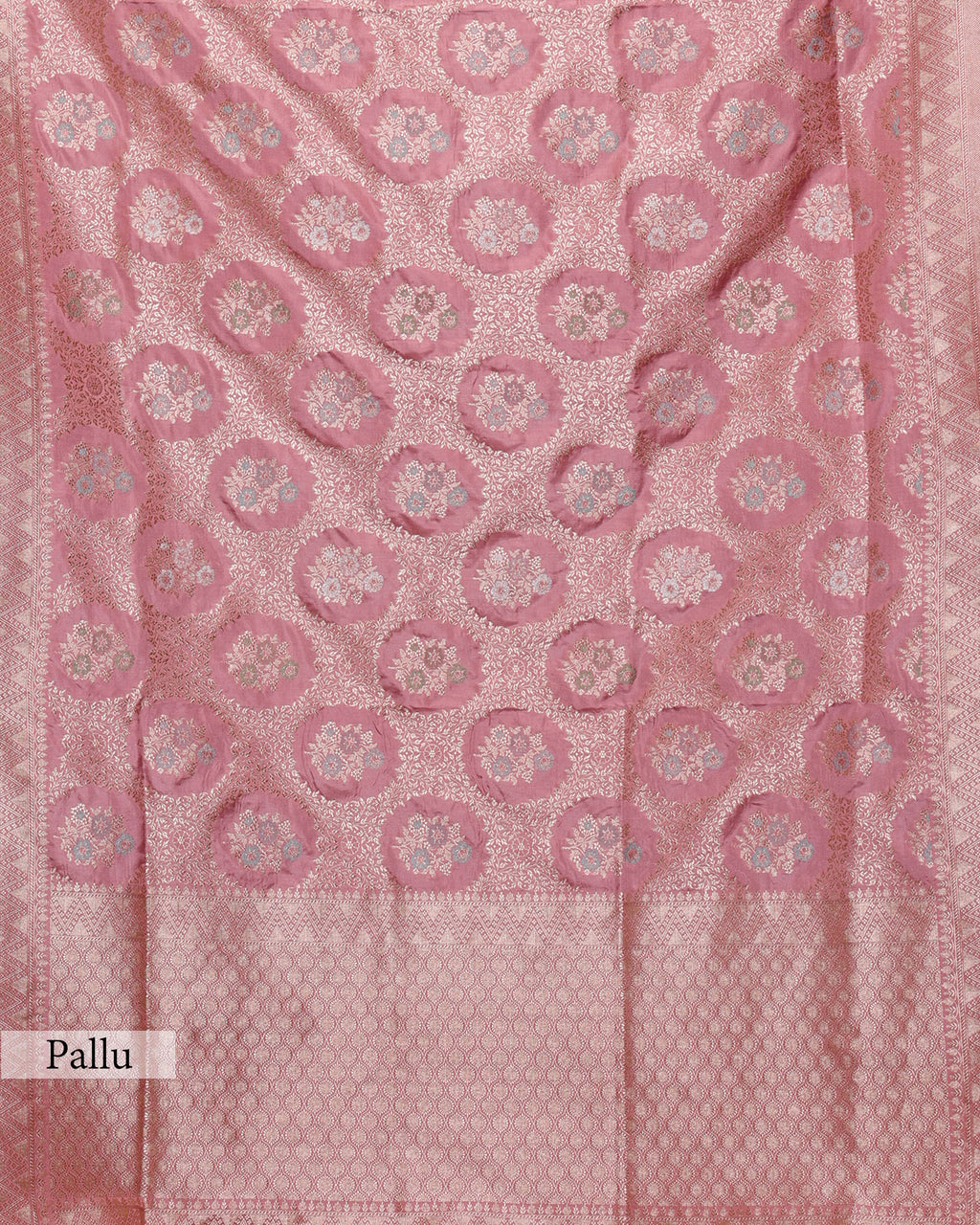 BLUSH PINK TINCHOI MEENAKARI BANARASI SILK SAREE