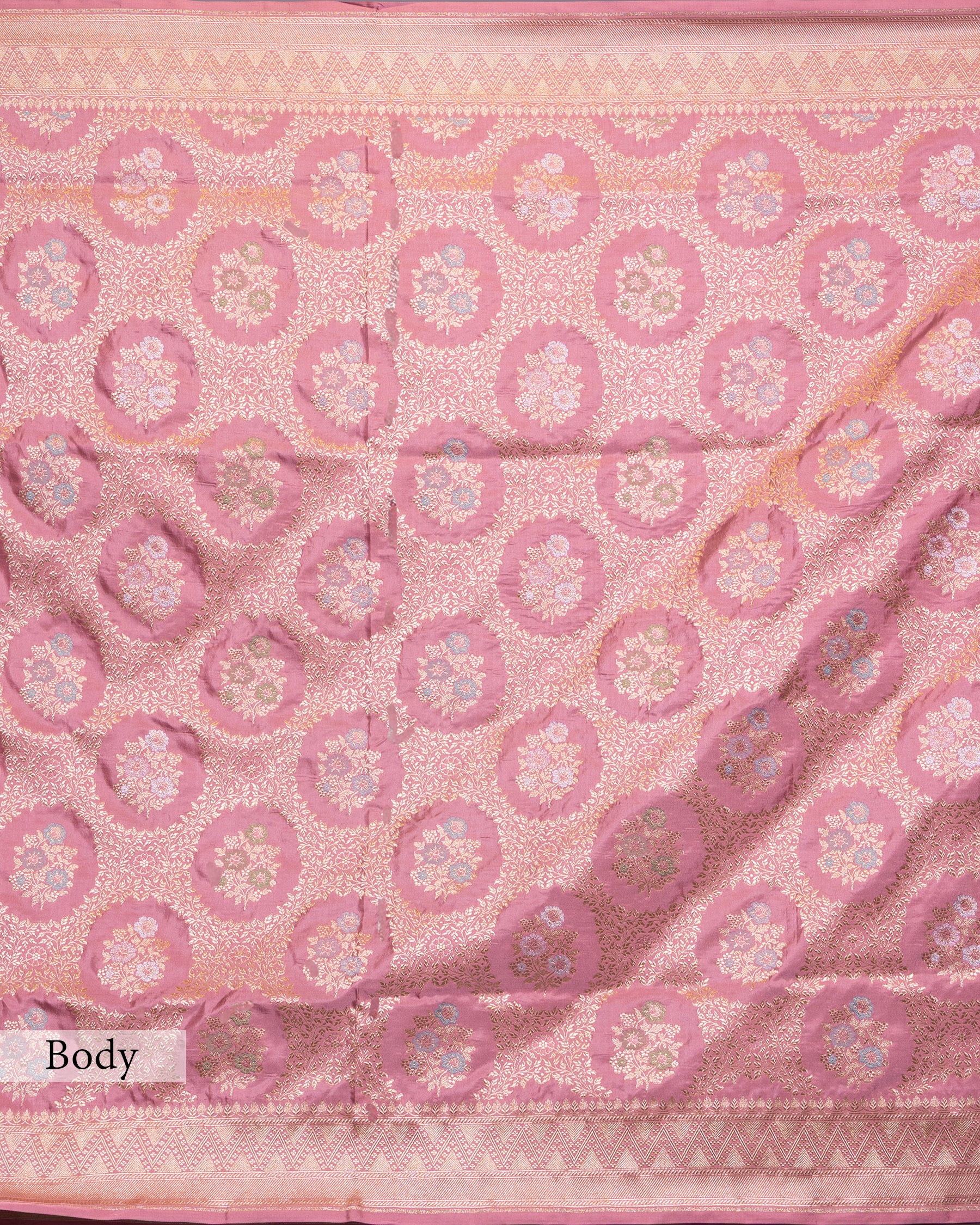 BLUSH PINK TINCHOI MEENAKARI BANARASI SILK SAREE