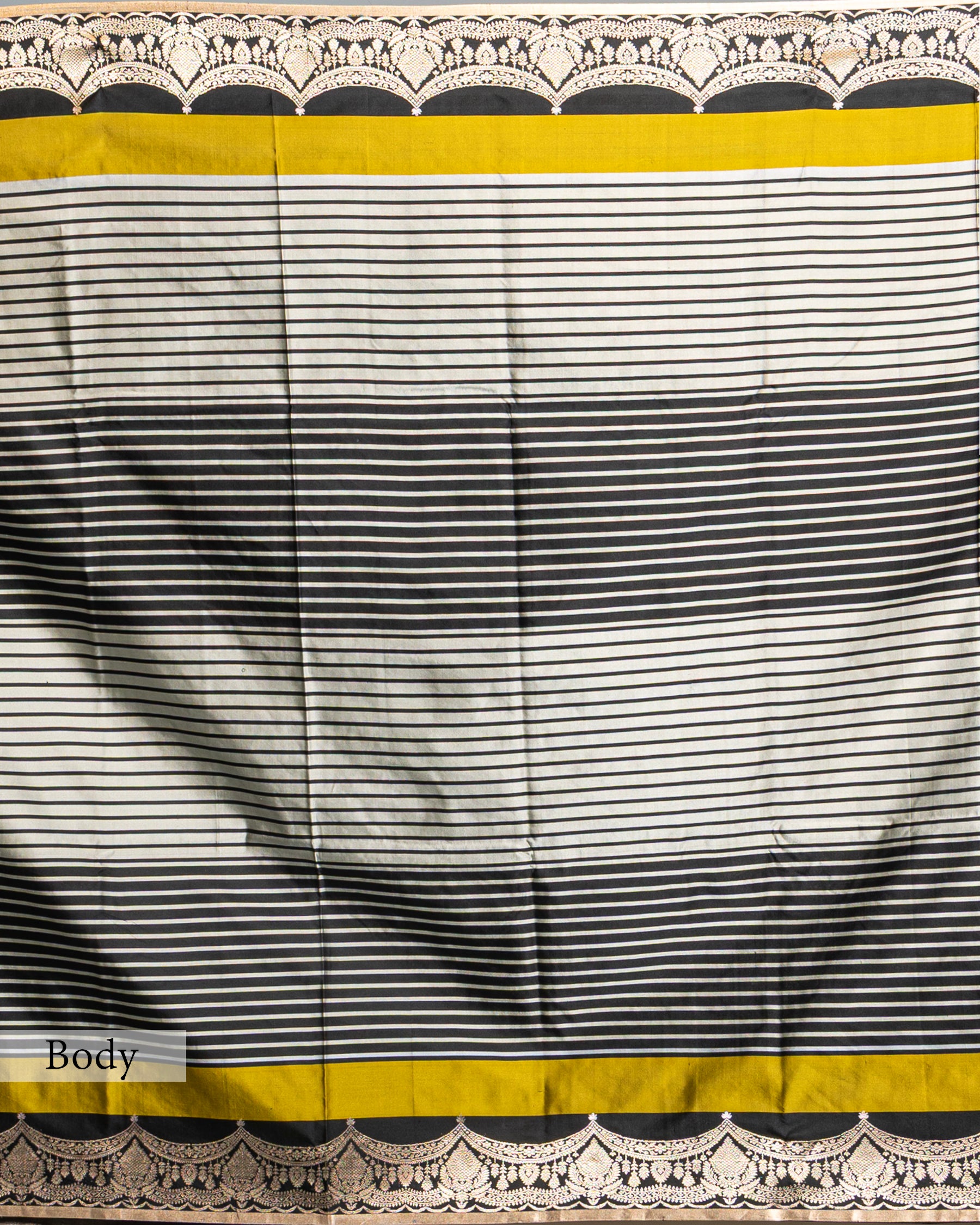 HANDWOVEN MASHRU SILK SAREE WITH BANARASI BORDER