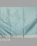 POWDER BLUE BANARASI SILK SAREE WITH TINCHOI MEENAKARI WORK