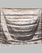 SILVER METALLIC GOLD ZARI WORK SOFT TISSUE SAREE