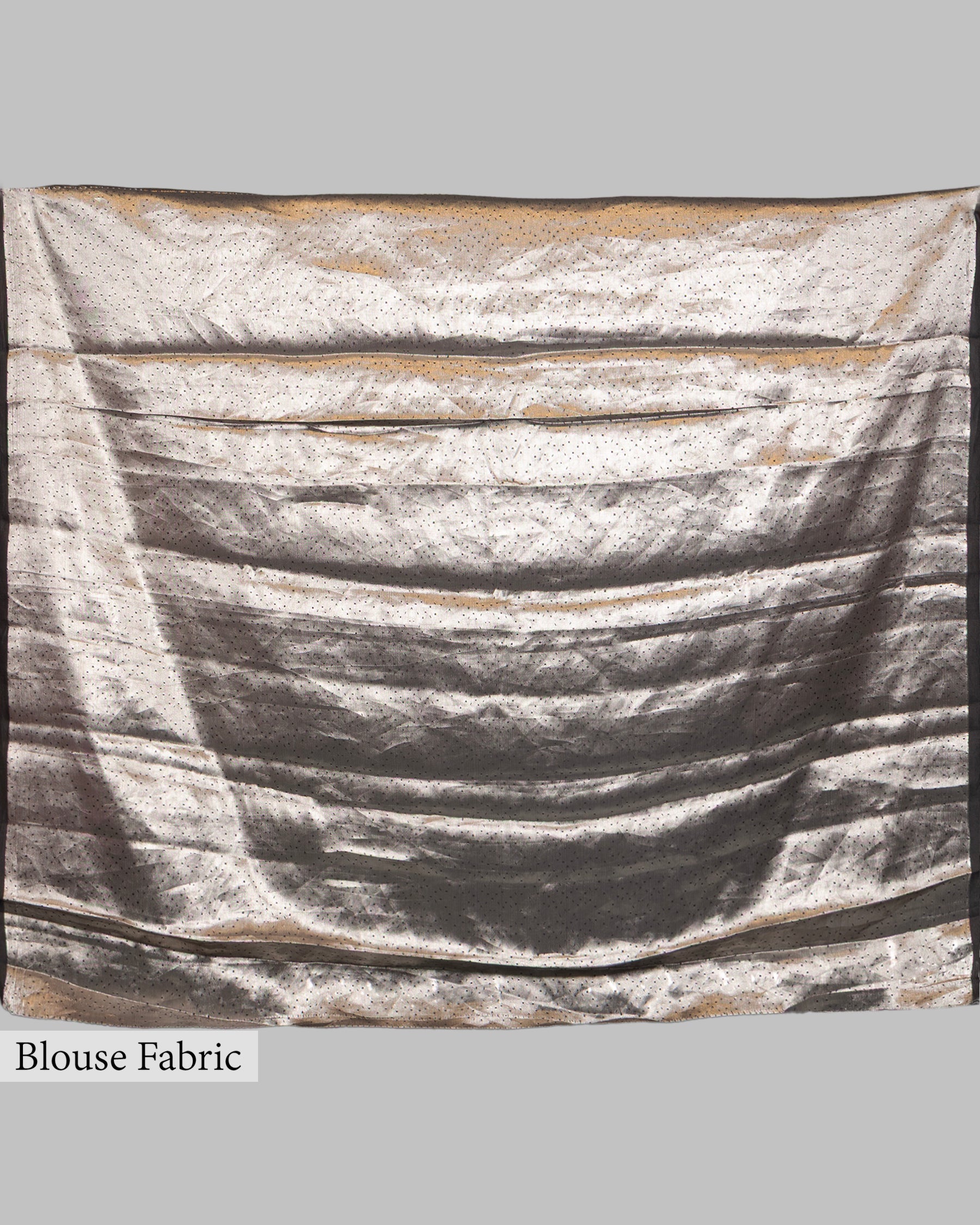 SILVER METALLIC GOLD ZARI WORK SOFT TISSUE SAREE