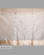 GOLD BLUE BANARASI SILK SAREE WITH TINCHOI MEENAKARI WORK