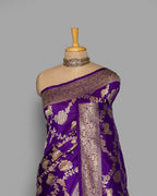 ROYAL BLUE PICHWAI WOVEN BANARASI SILK SAREE