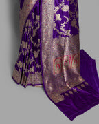 ROYAL BLUE PICHWAI WOVEN BANARASI SILK SAREE