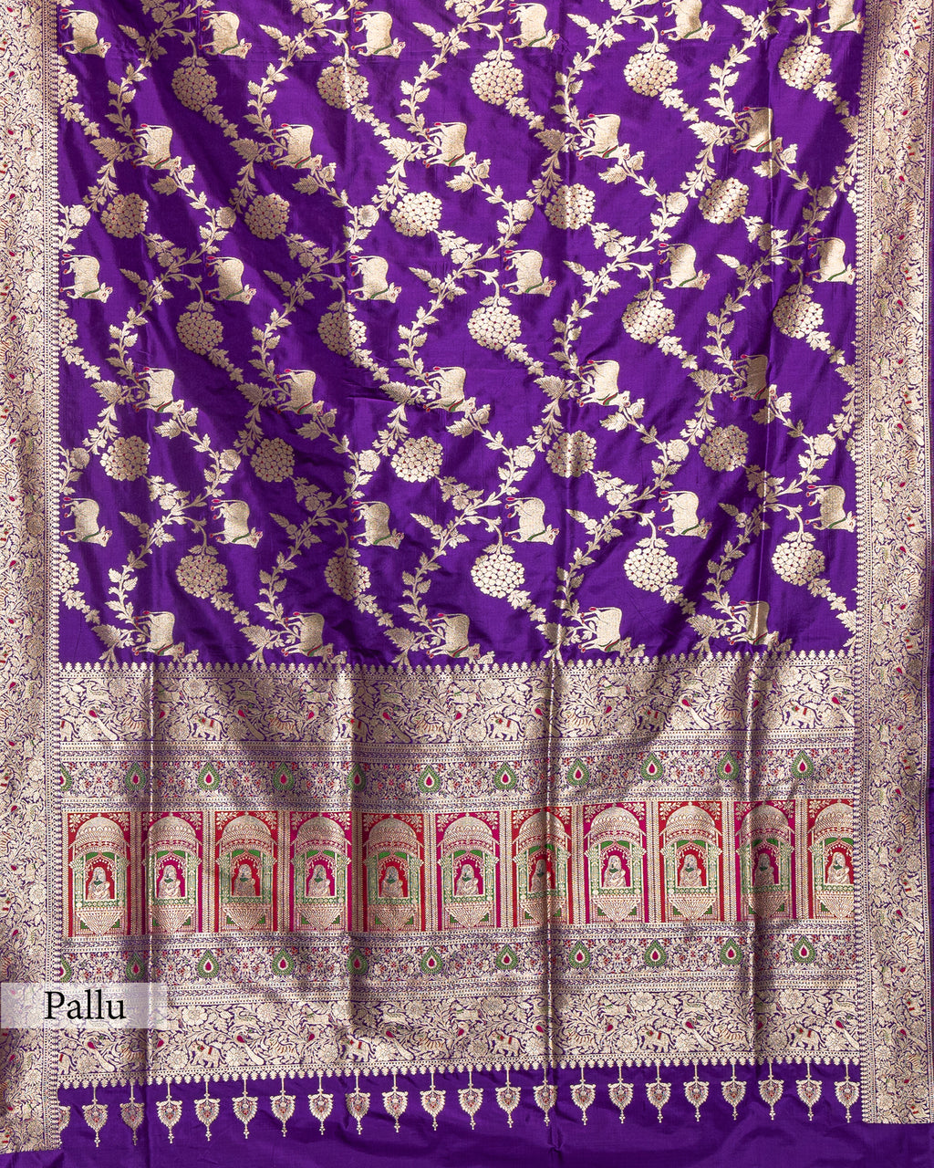 ROYAL BLUE PICHWAI WOVEN BANARASI SILK SAREE