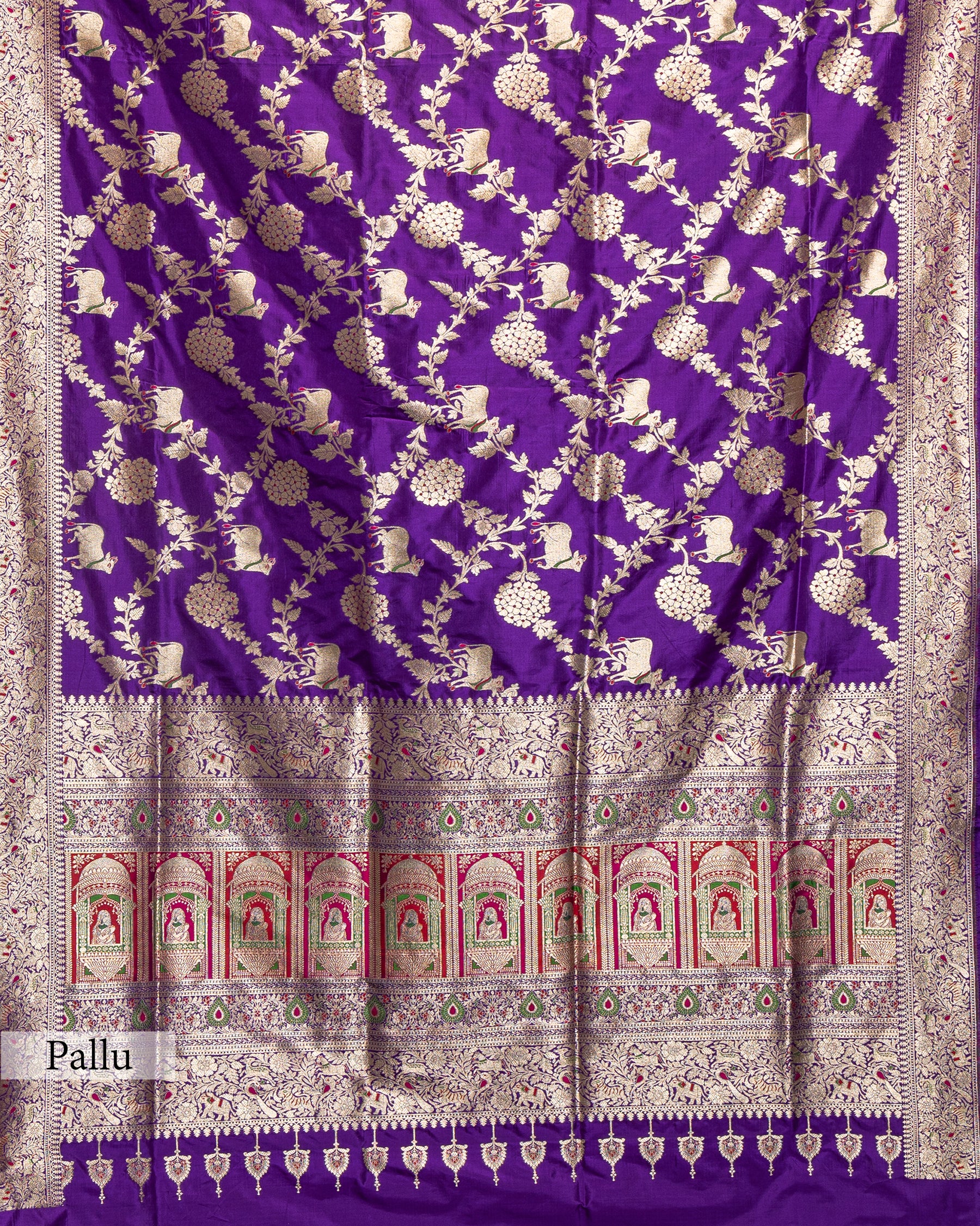 ROYAL BLUE PICHWAI WOVEN BANARASI SILK SAREE