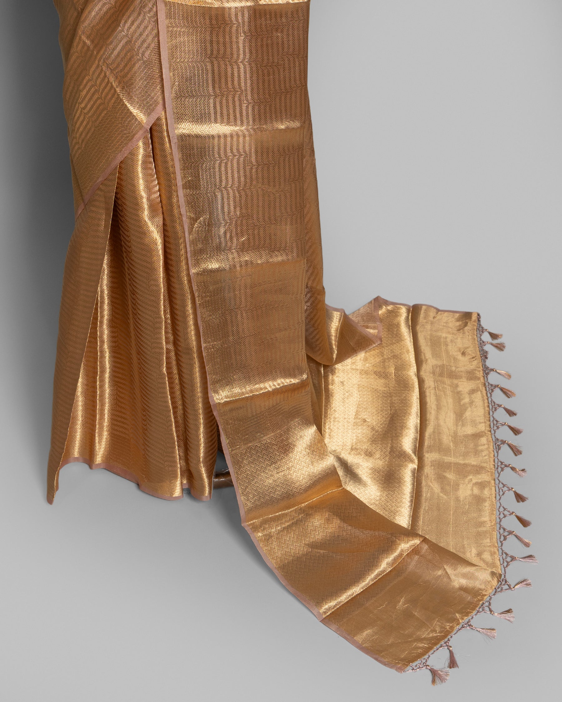 GOLDEN BANARASI ZARI WOVEN TISSUE SAREE