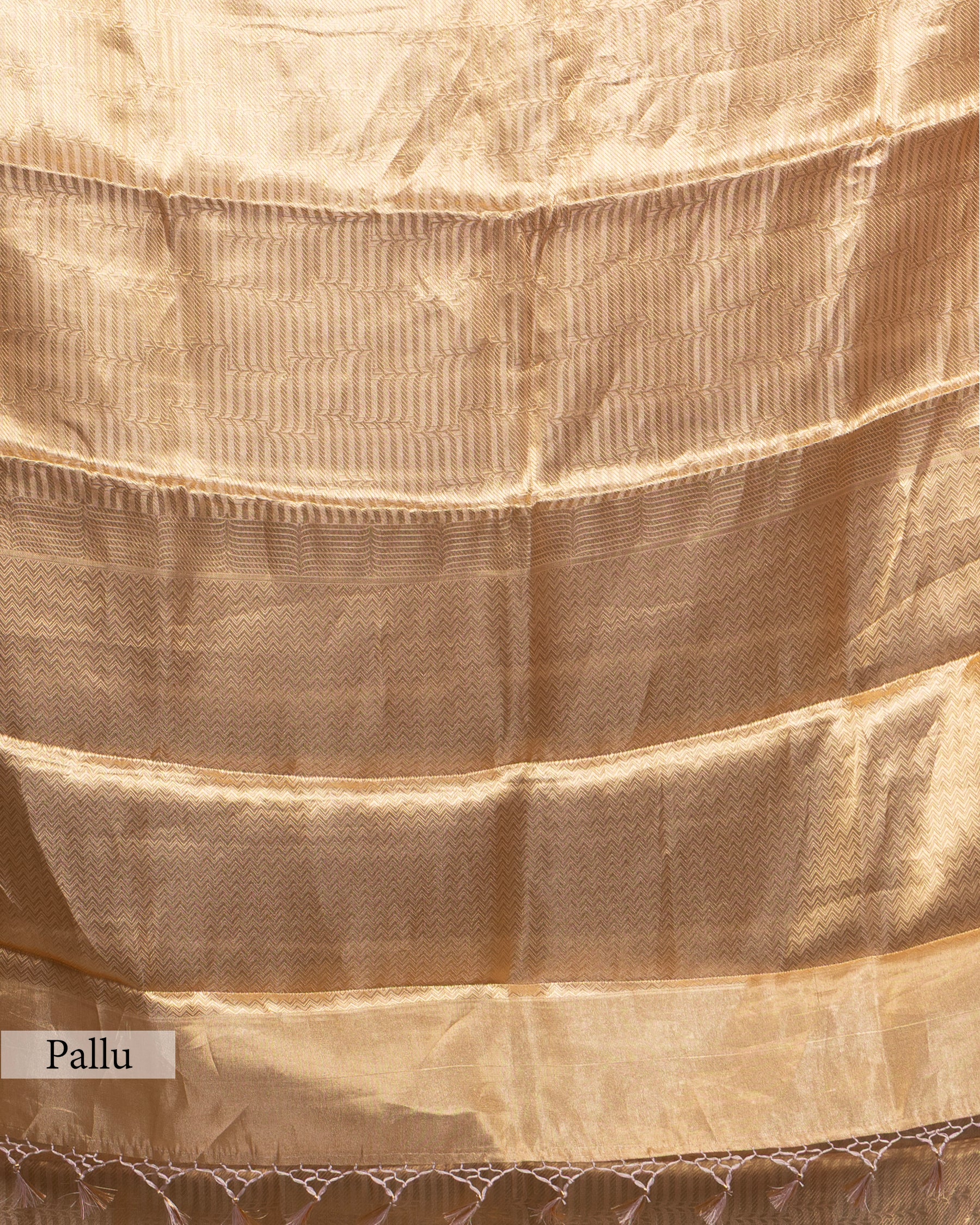 GOLDEN BANARASI ZARI WOVEN TISSUE SAREE